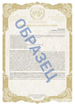 Образец Приложение к СТО 01.064.00220722.2-2020 Альметьевск Сертификат СТО 01.064.00220722.2-2020 